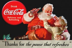 Photo: adbranch.com Ads such as this helped to cement Santa’s identity as a jolly, fat, bearded man.